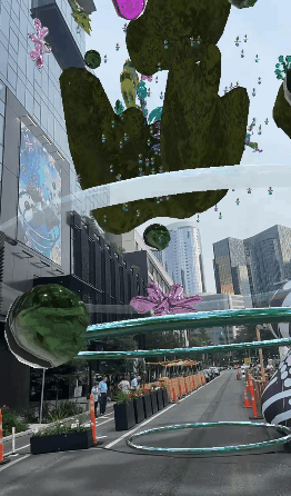 Artist collaboration piece in augmented reality, Augment Seattle 2022