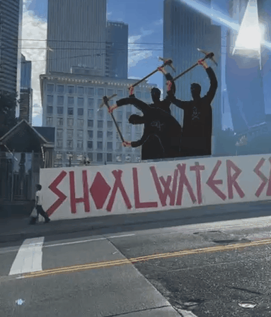Interactive AR artwork created for the Future Arts Way walking tour