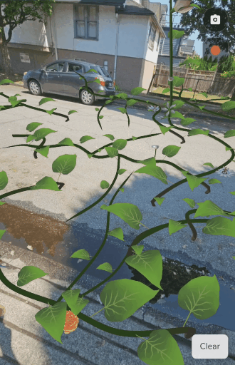 Animated flower dance AR experience from Future Arts Way
