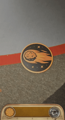 Visitor scanning a floor marker to begin the Cosmic AR experience