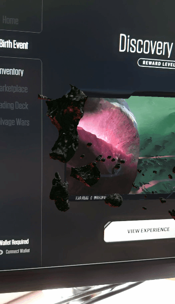 Star Atlas spacecraft concept art brought to life as a 3D augmented reality experience