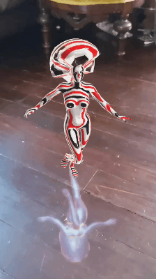 Body-tracked AR figure created with an international artist for Winter Arts 2022