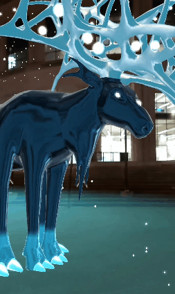 Artist AR work from the 2021 city-wide Winter Arts public art project