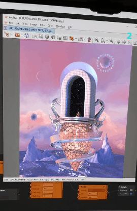 AR experience by a collaborating artist at Winter Arts 2021