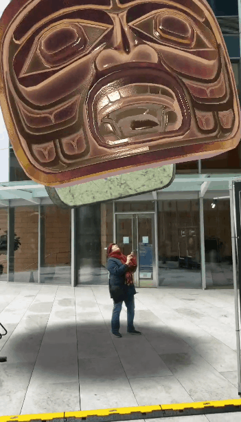 Animated AR artwork from the Winter Arts 2021 festival